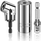 Универсальный динамометрический ключ, набор головок, торцевой ключ 7-19 мм, гаечный ключ, волшебный захват, портативный мульти Ручной инструмент 105, угловая дрель