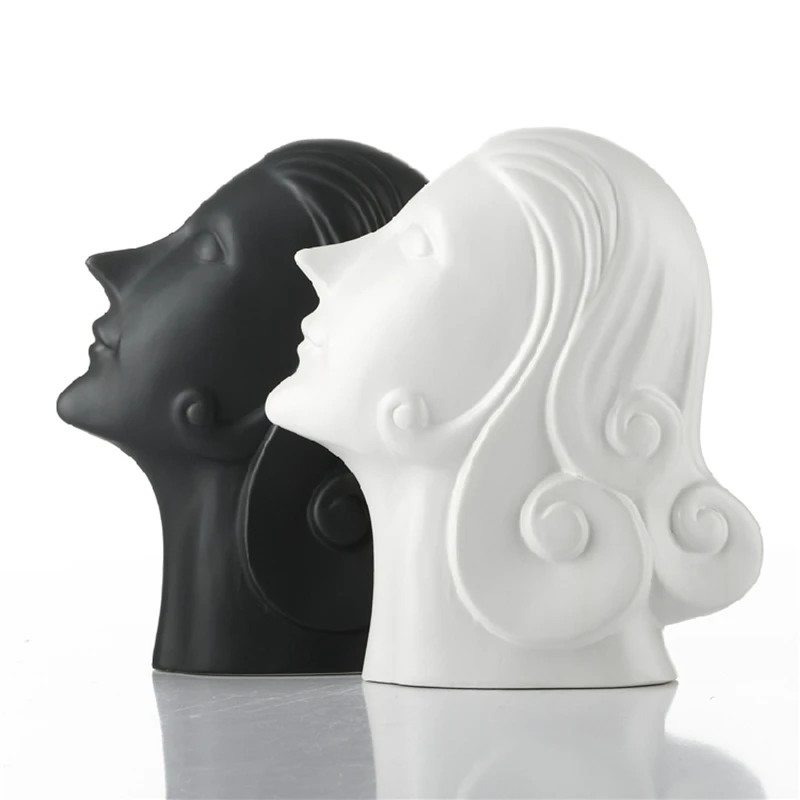 Керамическое креативное украшение для гостиной кабинета реквизит черно белого