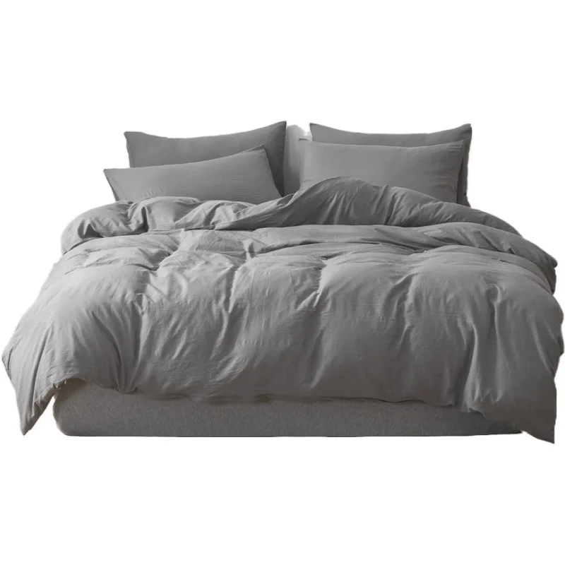 Набор постельного белья из мягкого помытого хлопка набор пододеяльников мягких