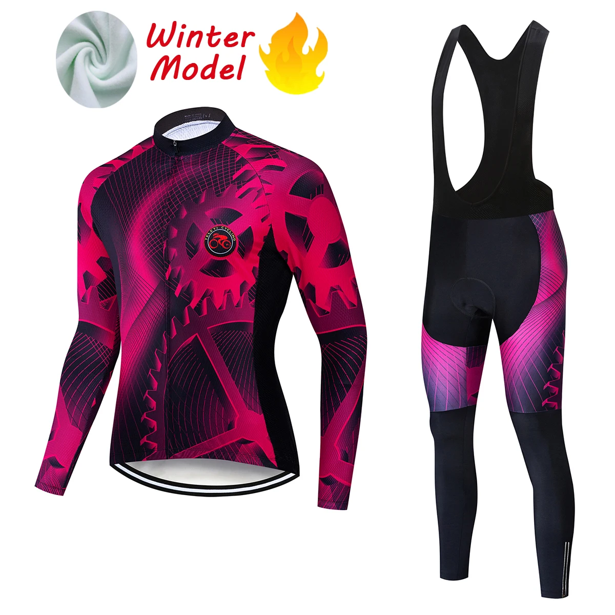 Мужской комплект зимней термоодежды для велоспорта униформа горного велосипеда