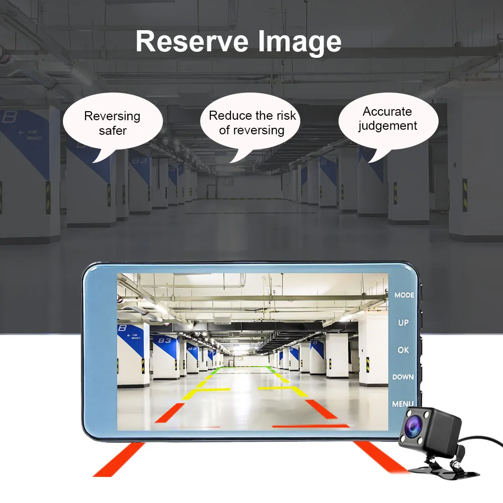 Видеорегистратор с двумя объективами Автомобильный видеорегистратор камера для
