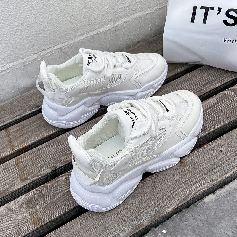 

Daddy Women's Shoes 2021 Summer Mesh Breathable Student Thick-soled Sports Shoes Women's Casual Trendy Shoes CW