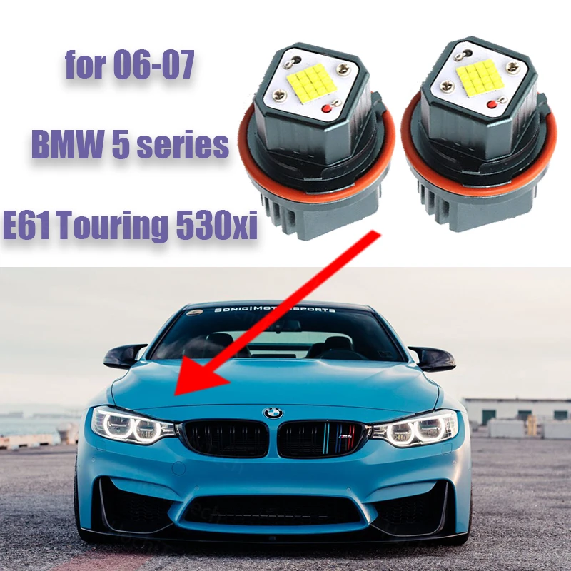 

High Quality 16 LED White LED Light Bulb 160W/pair IP65 for 06-07 BMW 5 series E61 Touring 530xi LED Angel Eyes Marker
