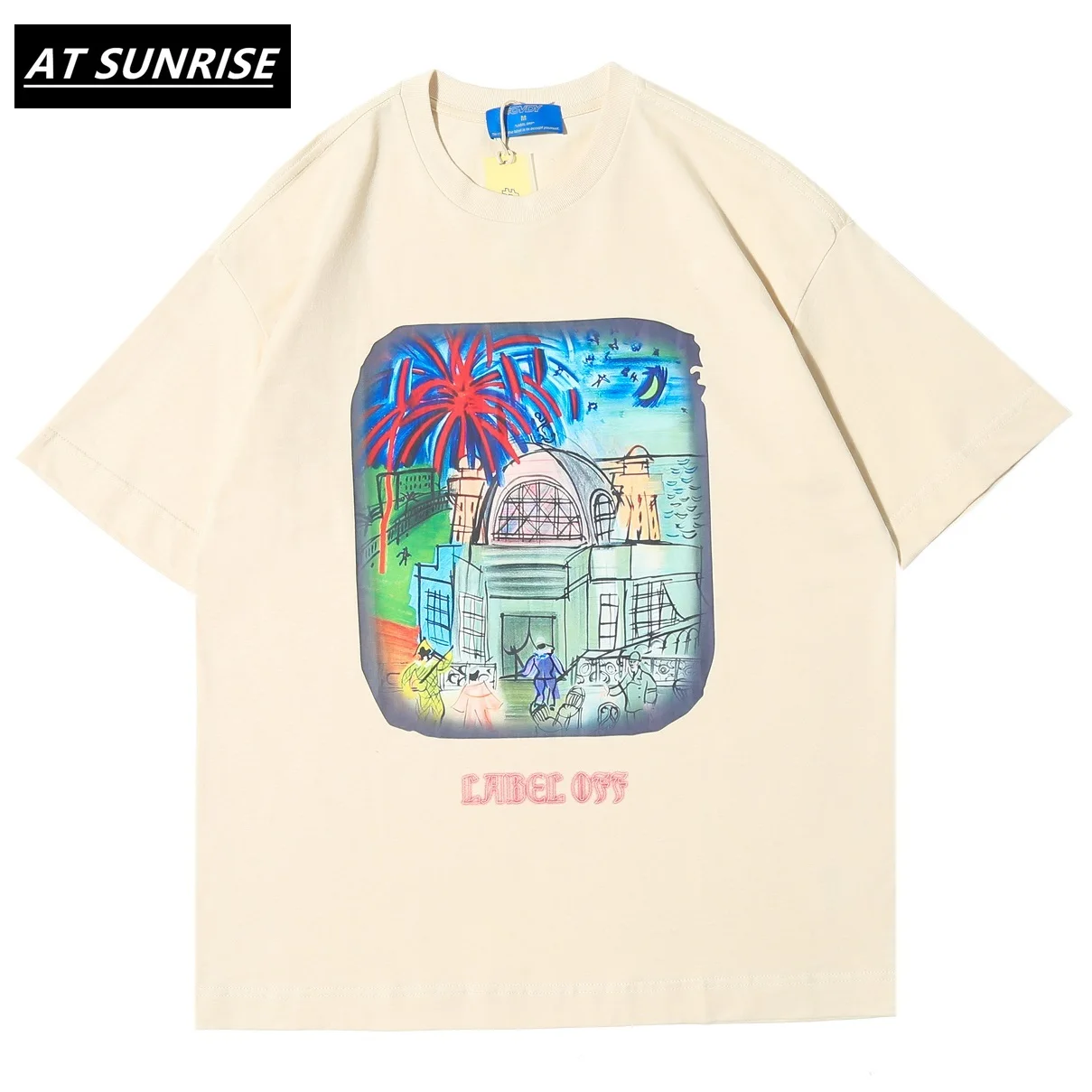 Футболка мужская с граффити в стиле хип-хоп | Мужская одежда