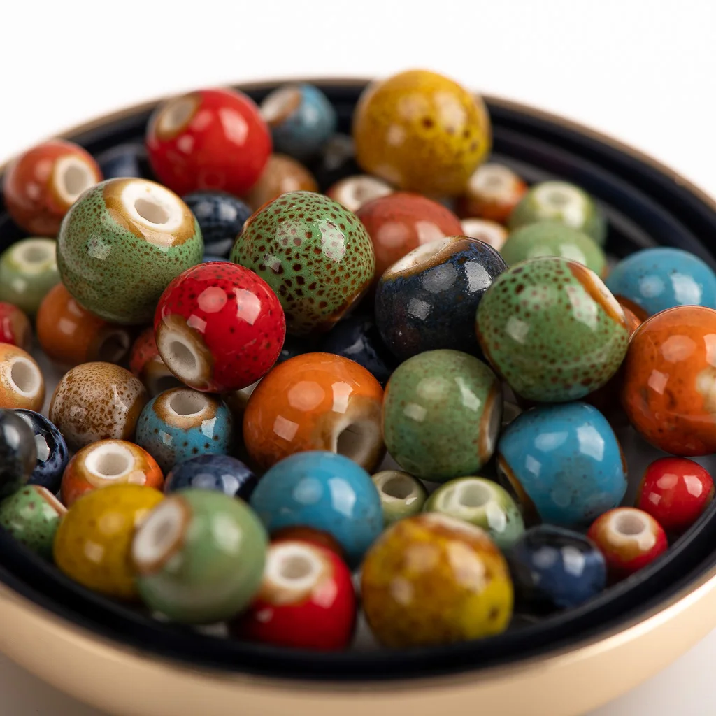 6 12 # Разноцветные керамические фарфоровые шарики бусины с большим отверстием для