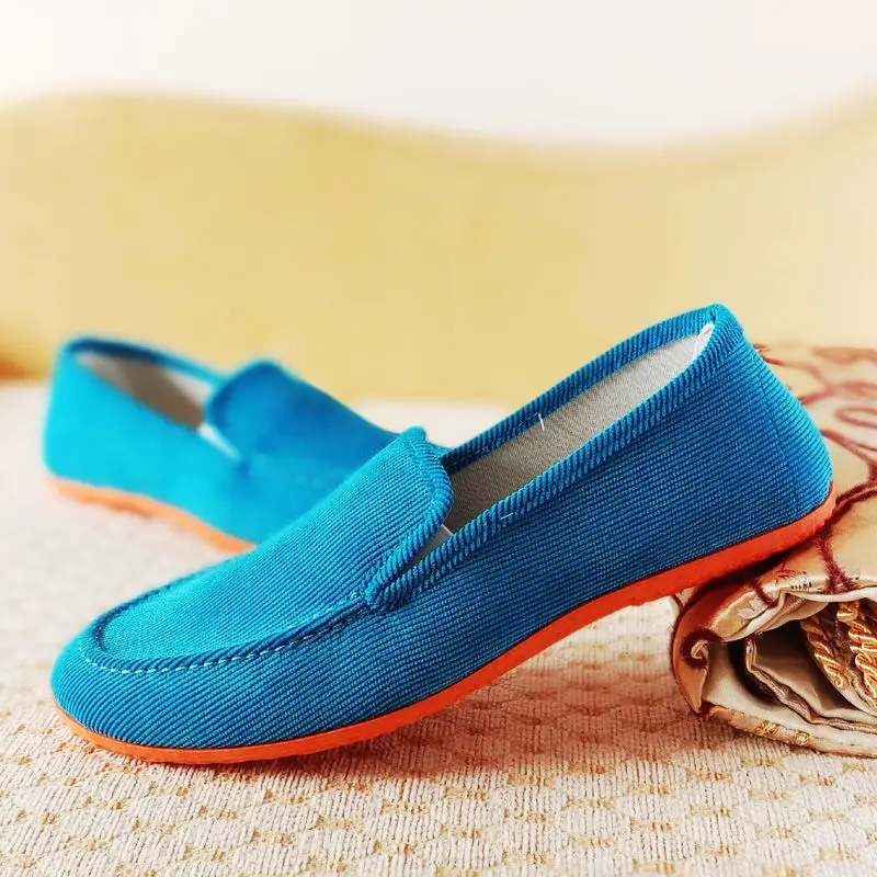 Лоферы Cresfimix мужские парусиновые Повседневные Удобные без застежки синие для