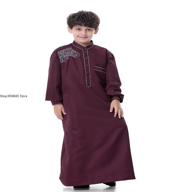 Muslim Arabian boy robe islamic children abaya children islamic clothing arabic clothes for men dubai abaya muslim clothing