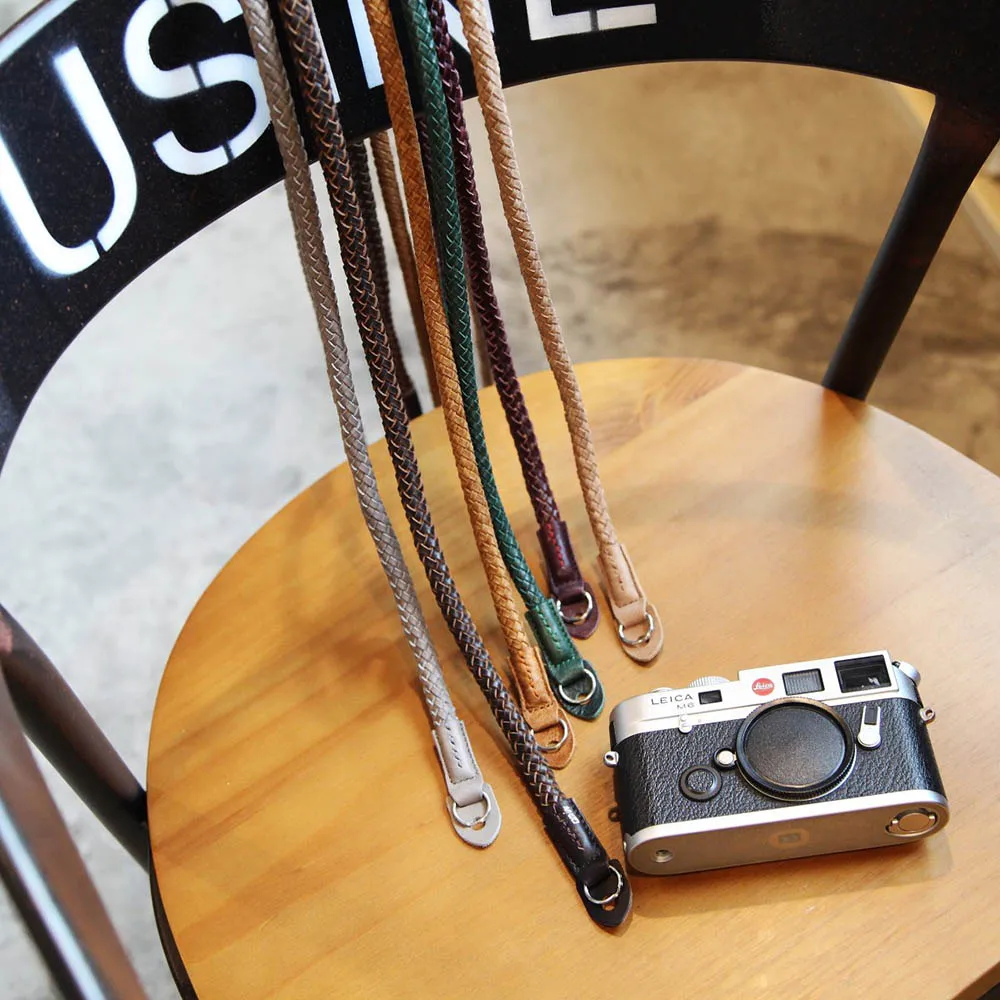 

Cam-in CS222 leather camera shoulder strap handmade eight-strand woven shoulder neck strap