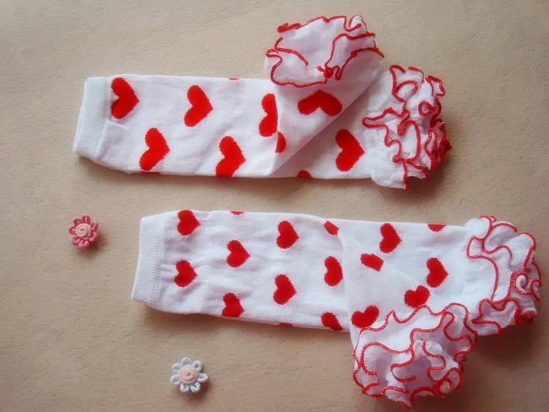 Детские гетры леггинсы Колготки Хлопковые носки с принтом в форме сердца на День