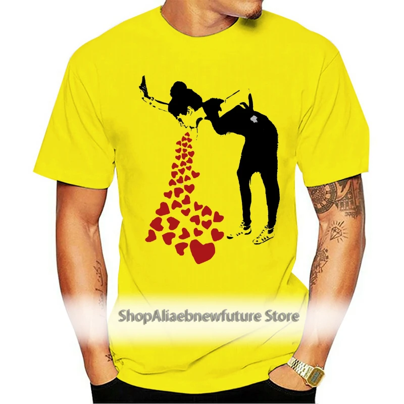 

Love Sick Banksy Retro Wall Graffiti Street Art Ladies Tshirt Tee Top Ab77 Humoroustee Shirt