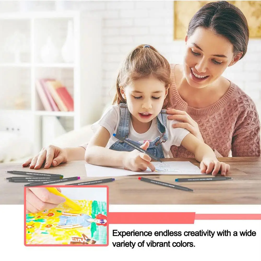 Цветные ручки с тонким наконечником для рисования, записей, ведения календаря, раскрашивания искусства, офисных и школьных принадлежностей.