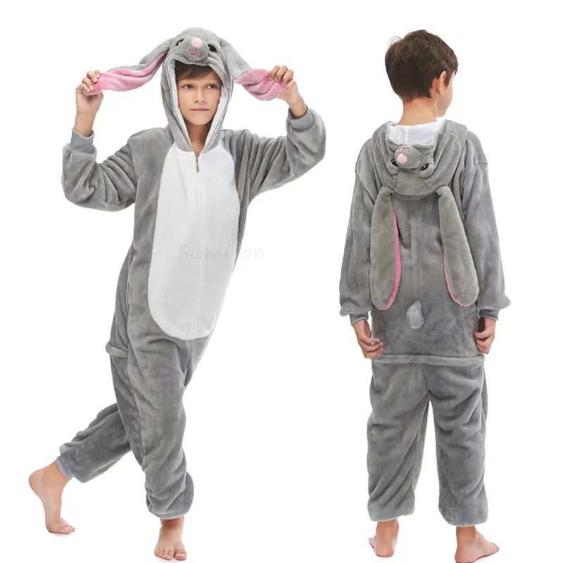 New Winter Unicorn Pajamas For Children Animal Pyjamas Kids Panda Stich Onesie Boys Girls Sleepwear Unicornio Jumpsuit