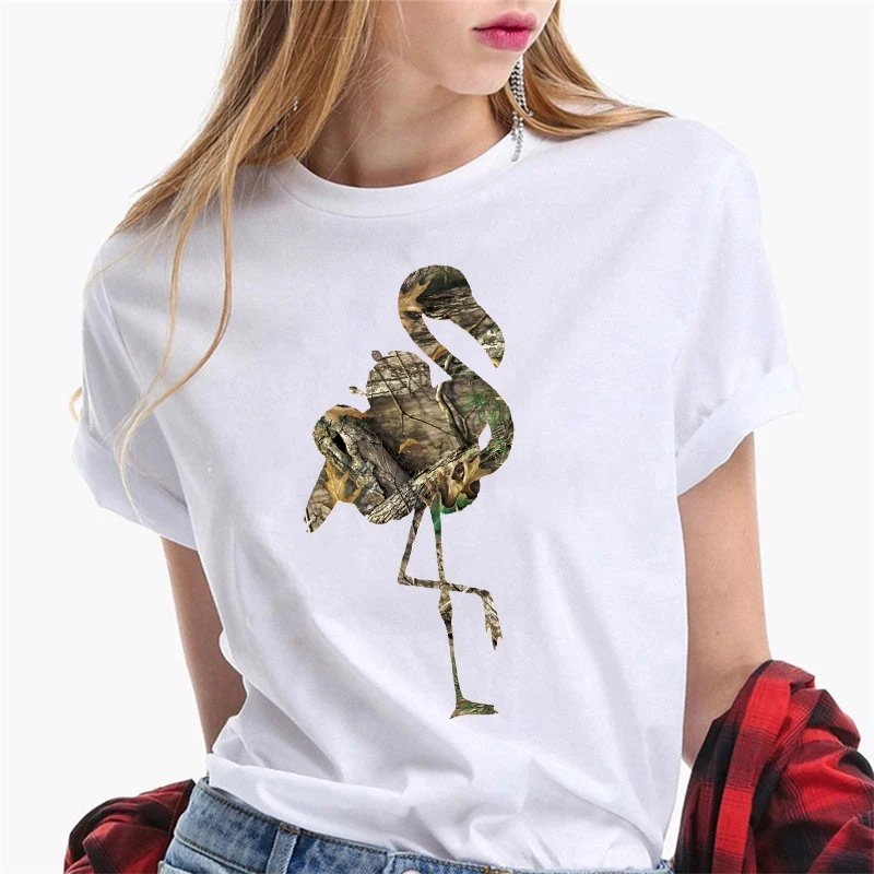 

Лидер продаж, Женская милая модная летняя футболка с графическим принтом фламинго, топы, женская одежда, футболка, женская одежда, футболка, ...