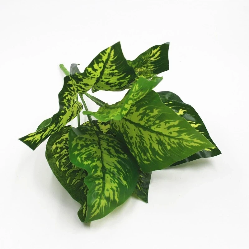 

9 Heads Artificial Plants Leaves Evergreen Leafs Wedding Party Wall Green Plant Accessories Home Decoration Simulation Flowers