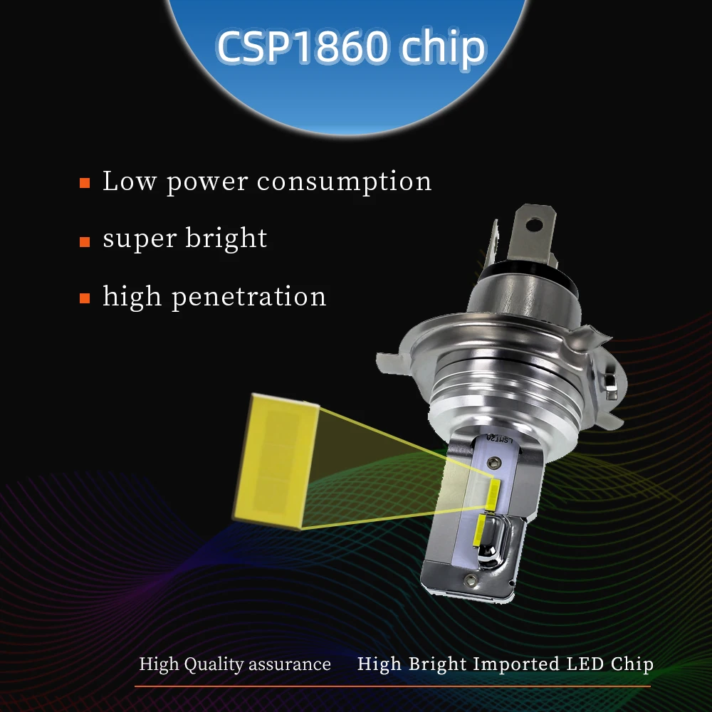 YM E-Bright светодиодный csp мотоциклетный налобный фонарь H4 1860 M2A дальний/ближний свет