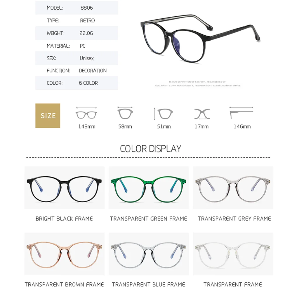 

LongKeeper Fashion Round Glasses Frame Women Clear Lens Eyeglasses Frame Men Optical Spectacle Frame Oculos de grau