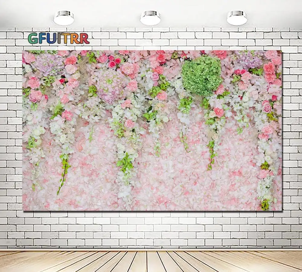GFUITRR цветочный настенный фон для фотосъемки свадебное украшение розовый