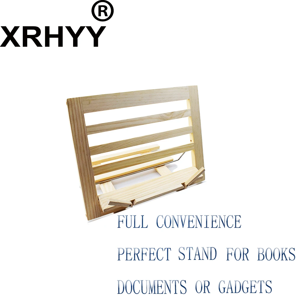 Регулируемая складная деревянная подставка для кулинарной книги чтения