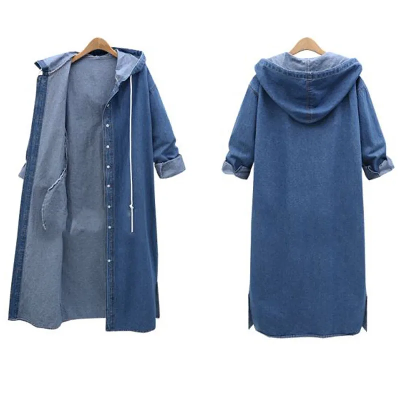 Женская джинсовая куртка с капюшоном большого размера 4xl 2020 | одежда