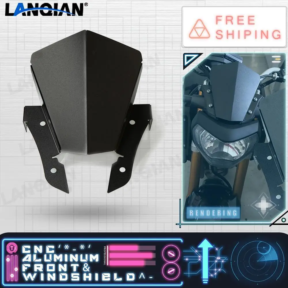 

High Quality Motorcycle Accessories Windshield Wind Deflector Windscreen MT 07 For YAMAHA MT07 MT-07 FZ-07 2013 2014 2015 2016