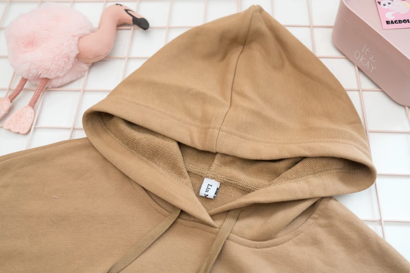 Новинка 2019 толстовка с капюшоном и вышивкой свободная длинным рукавом оверсайз