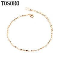 tosoko stainless steel jewelry twisted chain fashion bracelet for women bse082