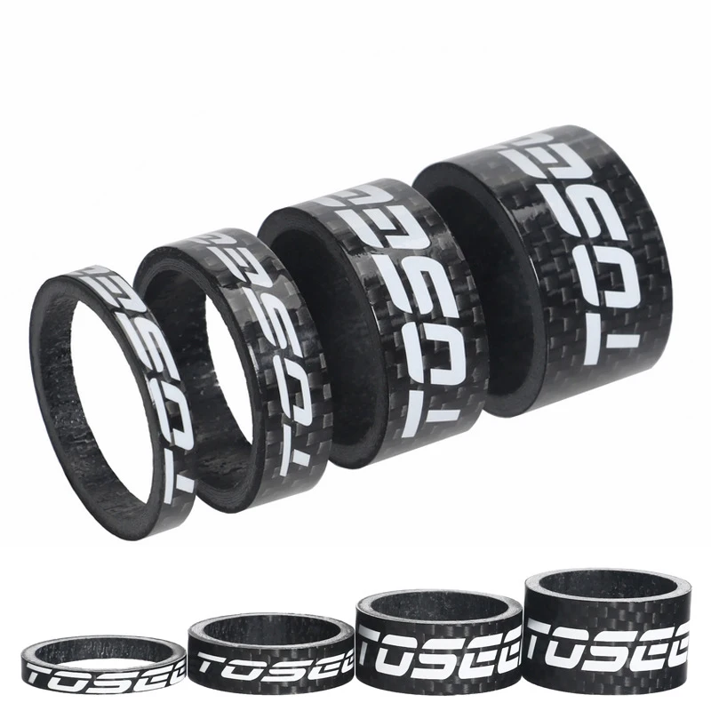 

4PCS Carbon Bike Headset Spacer 1-1/8 5/10/15/20/25mm Bicycle Part Ultralight
