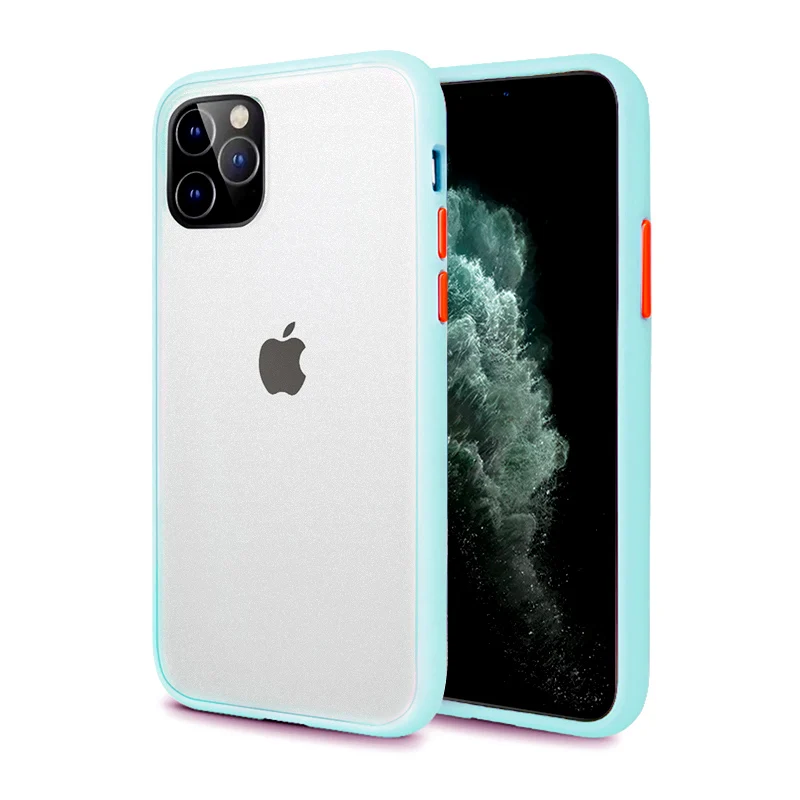 light blue Чехол chyi для iphone 11 pro max xs xr 7 8 6s plus, чехол, оболочка, Модный чехол для телефона, pc, задняя крышка, Мягкий силикон, tpu edge etui - Цвет: light blue