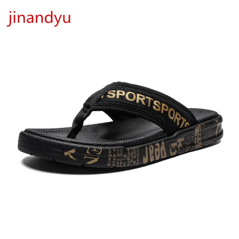 

Mens Beach Flip Flops Man Sandals 2021 Summer Sandles Comfy Fashion Mens Slides Sandals for Men Outdoor Non-leather Casual Shoes