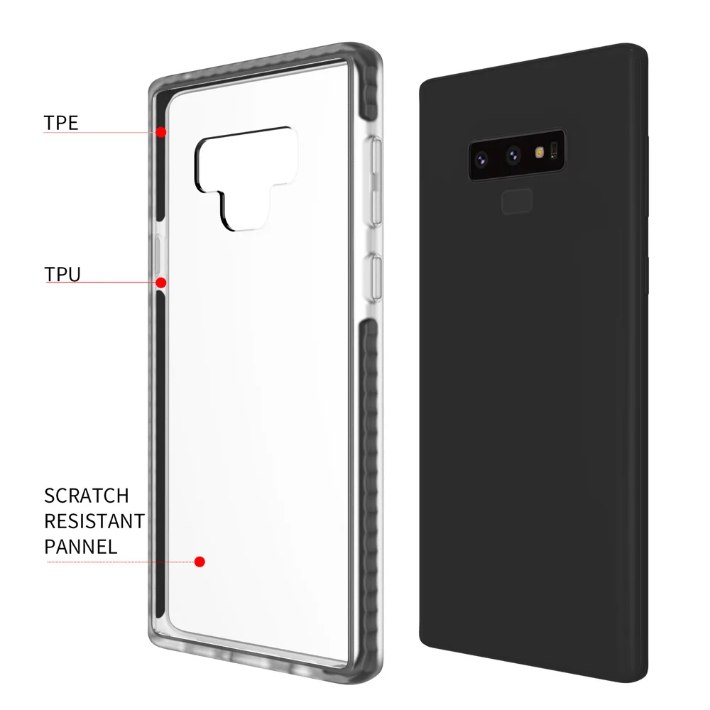 For Samsung Galaxy Note 9 Case WOWCASE Armor Shockproof Transparent PC+TPU Ultra Slim Cover Cases Shell | Мобильные телефоны и