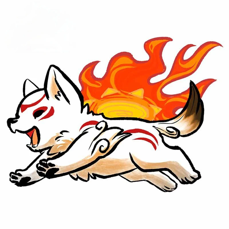 

Наклейки на автомобиль наклейка с милым рисунком Summer Okami, чемодан, мотоциклетный шлем, скейтборд, креативная Наклейка на окно