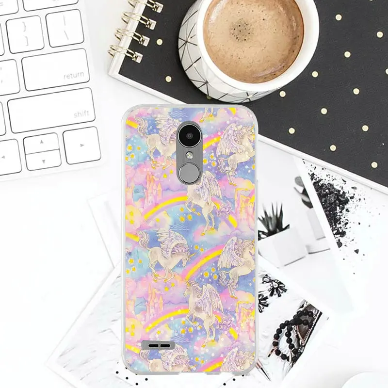 Glitter and Unicorns Soft Mobile Phone Accessories for LG V10 V20 V30 G2 G3 Mini G4 Stylus G5 G6 G7 K4 K7 K8 K10 2017 2018 |