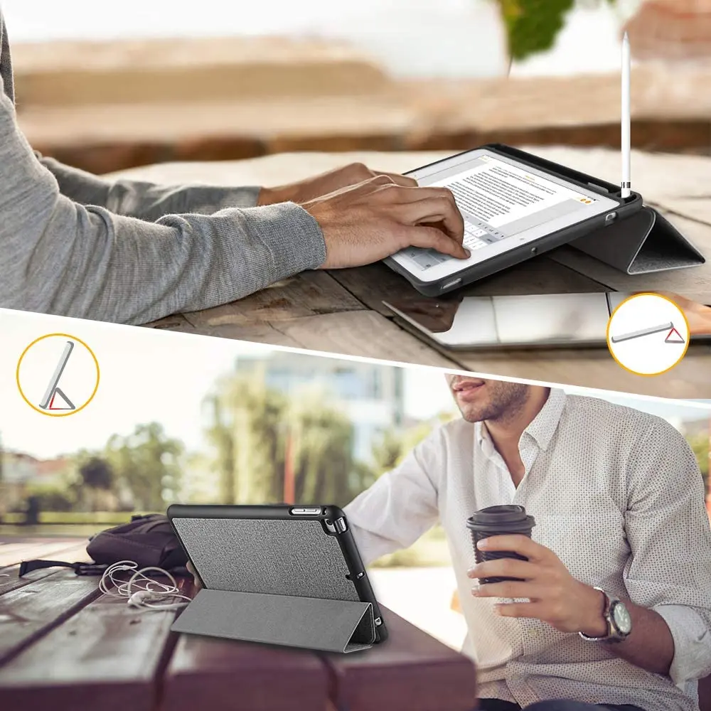 

EasyAcc Case for iPad Mini 5/mini 4 Leather Stand Smart Tablet Cover Skin With Auto Wake Sleep For Mini 5 2019 Protective Shell