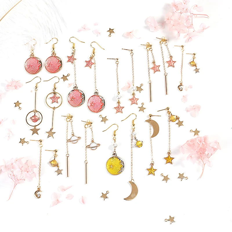 1 упаковка модные серьги в стиле звездного неба можно сделать 10 пар сережек