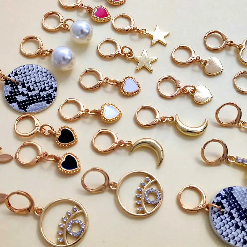 Женские серьги кольца для хрящевых тканей в форме сердца|Серьги-кольца| |