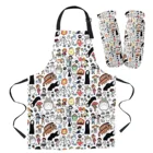 Kawaii Ghibli Doodle фартук Кухня бытовой уборки передник для выпечки аксессуары Пособия по кулинарии фартук Кухня женские фартуки