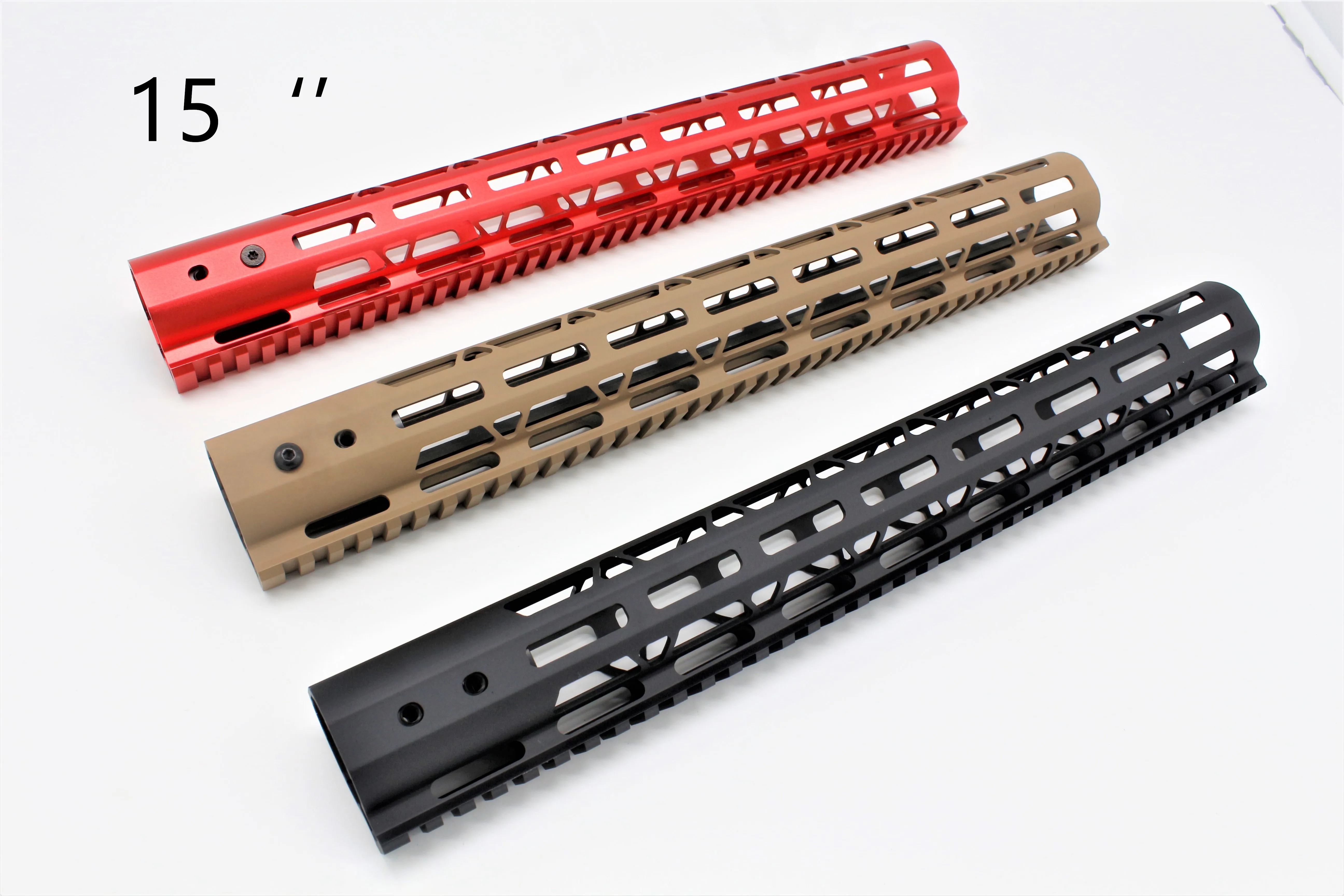 1" дюймовый Сверхлегкий M-lok Handguard Rail Free Float Pictinny Mount System черный/Тан/рад Fit.223/5,56/AR-15 алюминиевая гайка