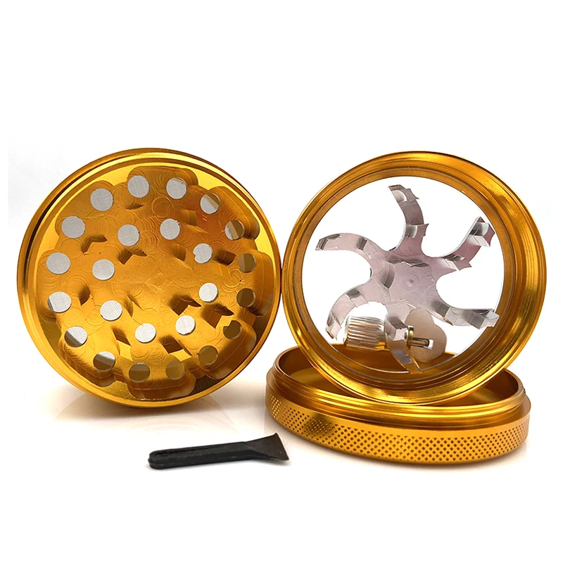 Рукоятка для измельчения табака 4-слойная цинковый сплав диаметр 63 мм аксессуары