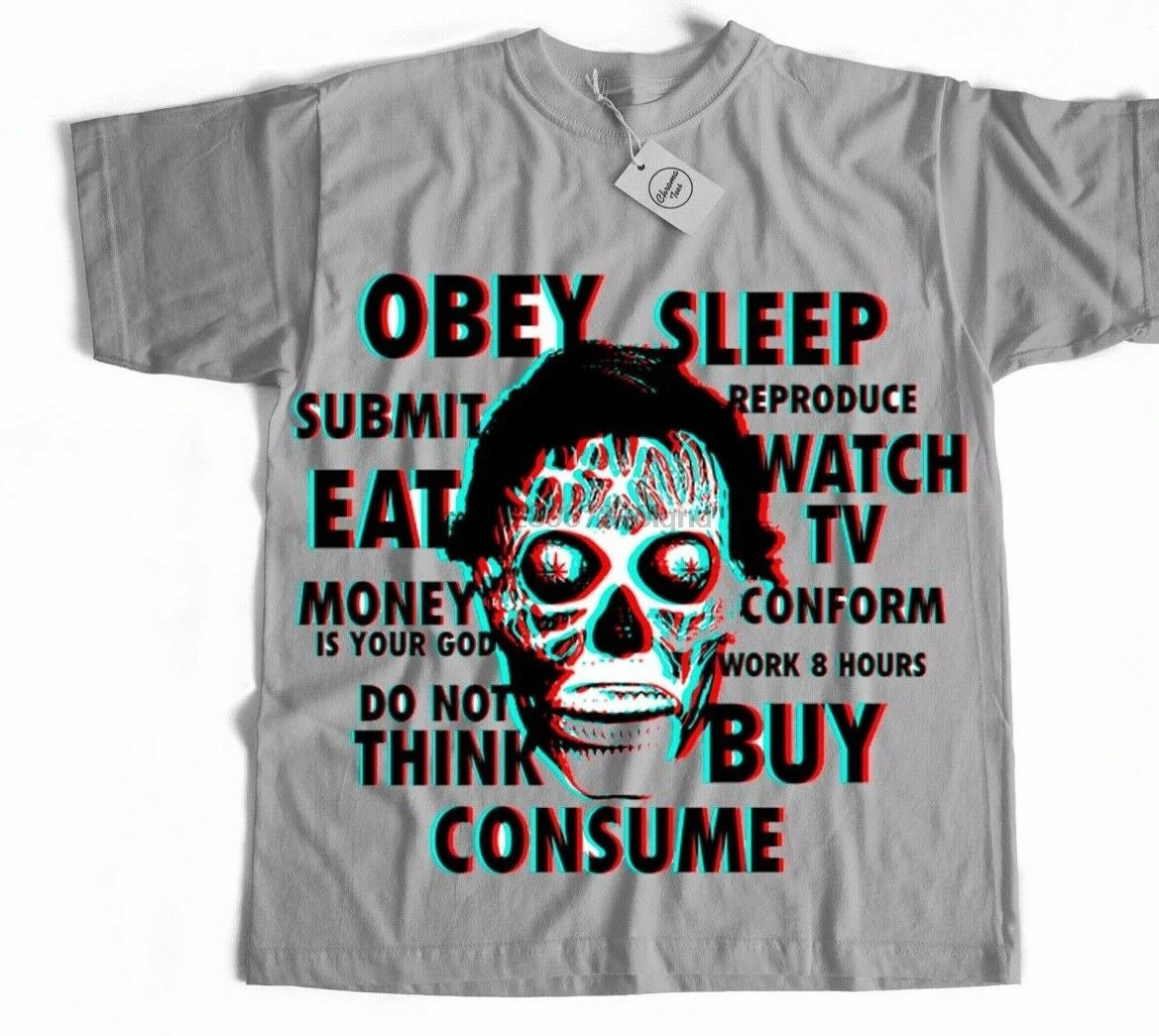 

They Live Horrorharajuku Streetwear Shirt Mensci Fi Disobey Sci Fi Chinese Japanese Film Movie T Shirt