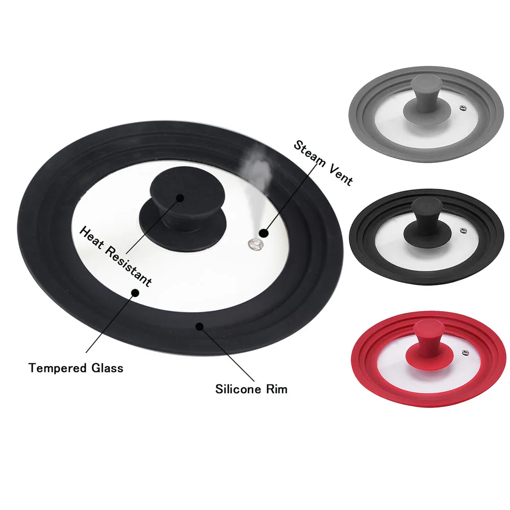 Крышки для сковородок из закаленного стекла круглая стеклянная крышка