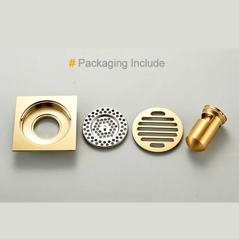 Душевая напольная дренажная решетка для ванной комнаты с защитой от