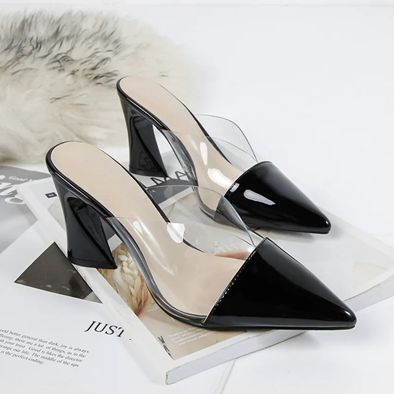 

Женские босоножки из ПУ кожи, на толстом каблуке, Размеры 35-42