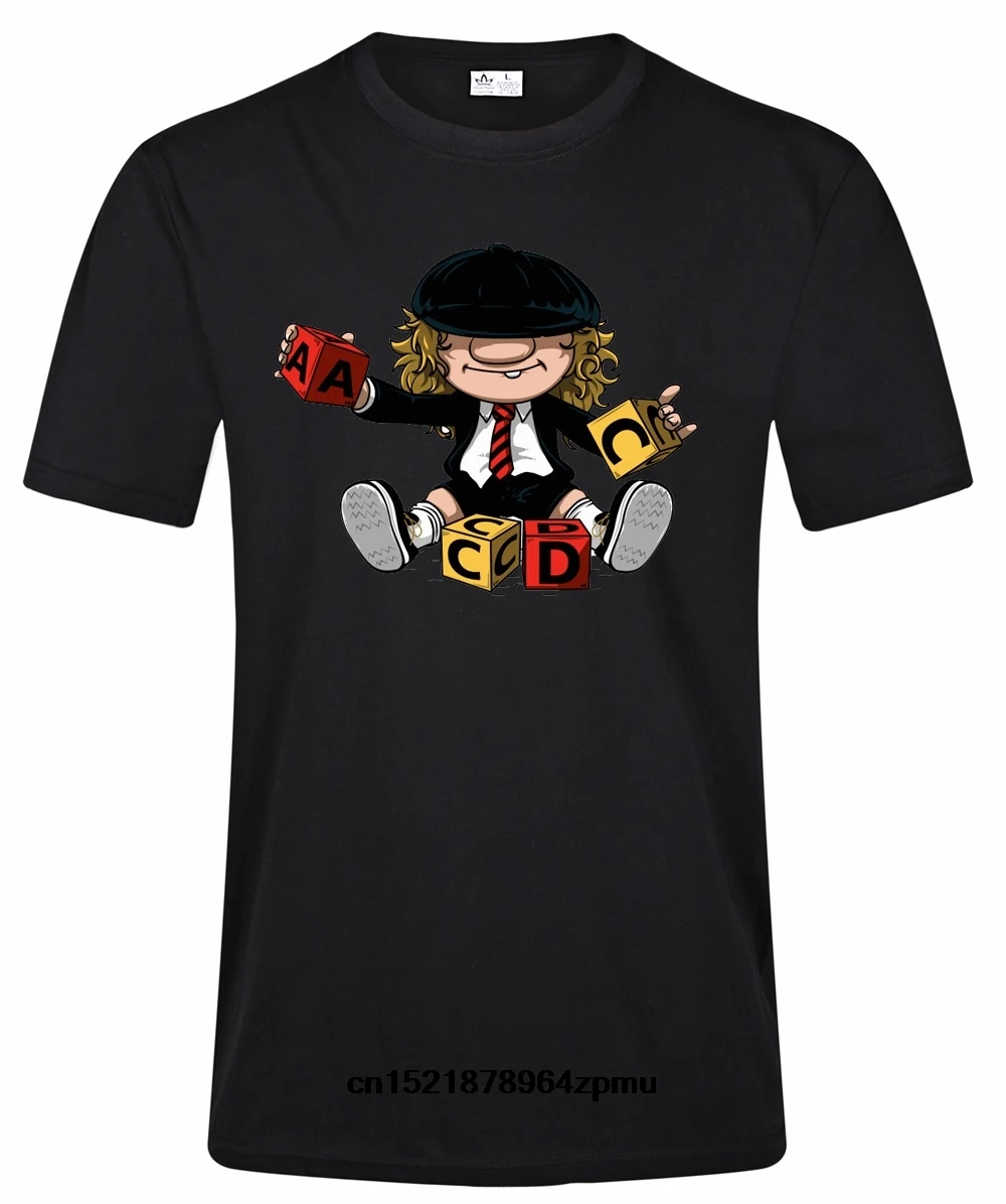 Мужская футболка AC_DC Angus Young с графическим принтом летняя Hardrock Music Band Fan для
