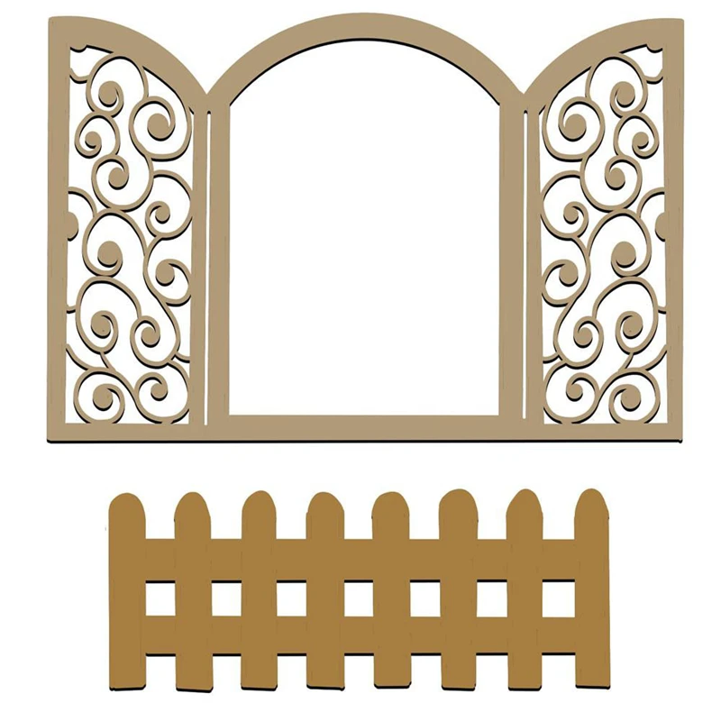 YaMinSanNiO Window Dies Fence Metal Cutting New 2019 Scrapbooking Card Making Embossing Stencil DieCut Template | Дом и сад