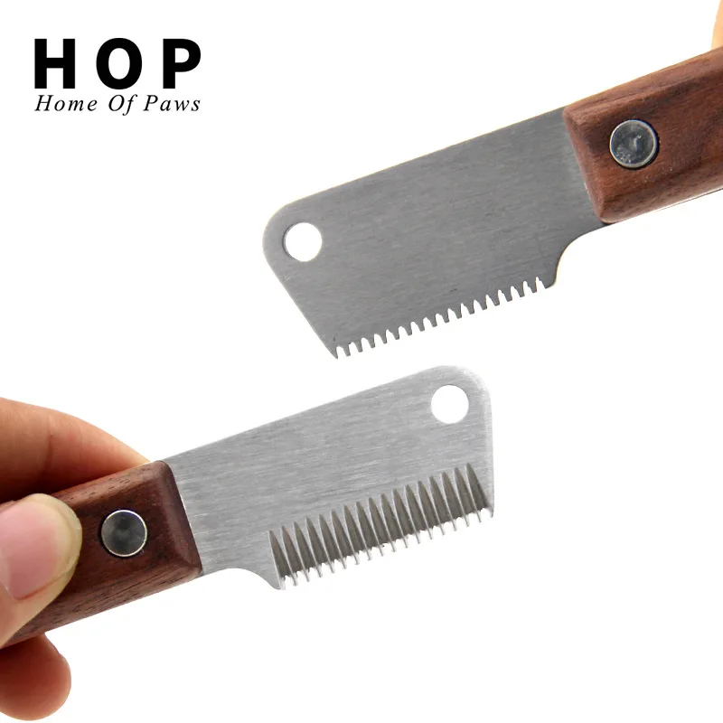 

Pet Hair Picking Comb, Solid Wood Handle, Metal Knife Head, Easy To Use