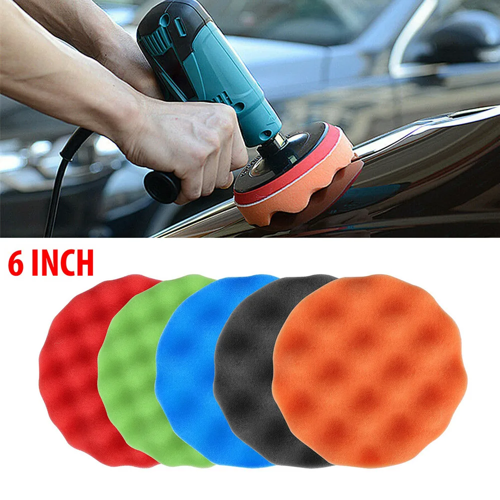 

Kit Polishing Pad Reusable Round Set Washable Waxing 6 Inch Wool 6pcs Buffing