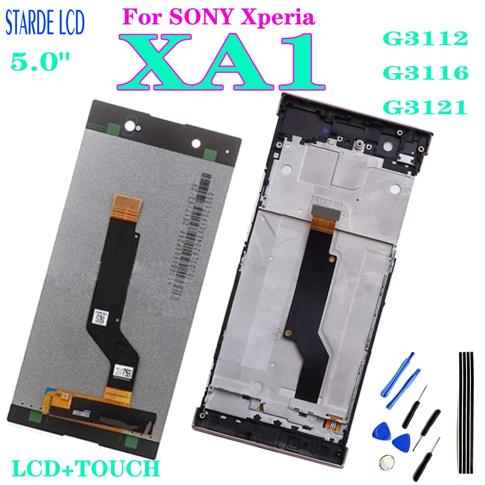

5.0" Original Display For SONY Xperia XA1 LCD Touch Screen with Frame LCD for SONY XPERIA XA1 Display G3112 G3116 G3121