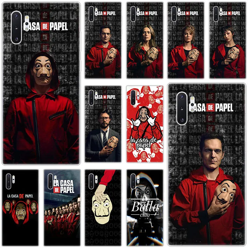 Горячая Испания ТВ Casa papel чехол для Samsung Галактики S10E S10 5G S9 S8 S7 Edge Note 10 плюс 9 A9 A8 A7 A6