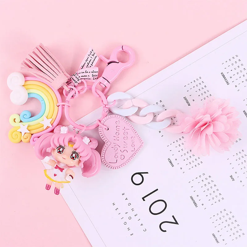2019 модная Очаровательная мультяшная красивая девочка с кисточкой подвеска