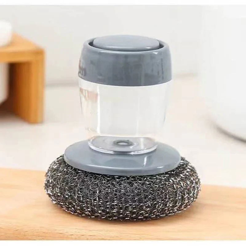 

Automatic Liquid Addition Cleaning Brush Press Type Household Creative Kitchen Supplies Stain Removal Cleaning Brush